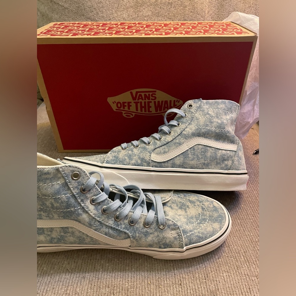 Vans high tapered denim destroy shoes